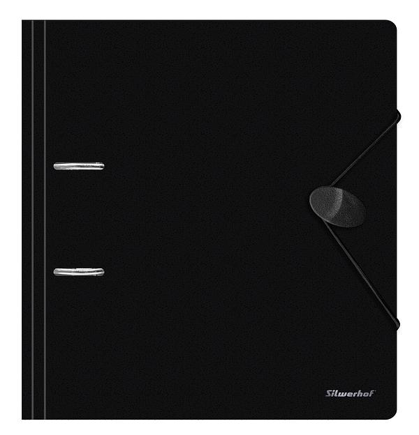 Папка-регистратор Silwerhof 355050 A4 70мм полифом черный фото 1