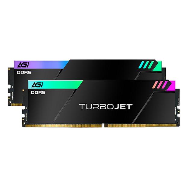 Модуль памяти AGI 32GB DDR5 7600MHz OC UDIMM CL34, kit 16gb*2, HEATSINK- Turbojet+RGB lightbar фото 1
