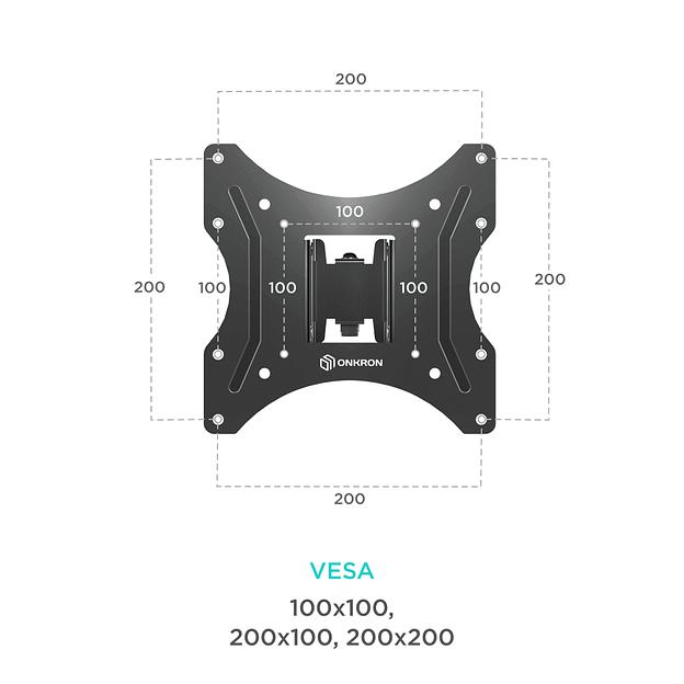 Наклонно-поворотный кронштейн ONKRON NP24 чёрный фото 7
