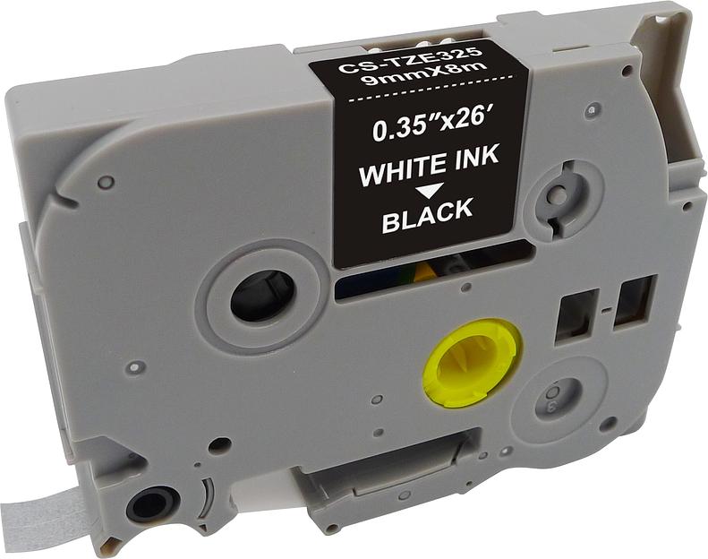 Картридж ленточный Cactus CS-TZE325 TZE-325 белый на черном 9x8 для Brother 1010/1280/1280VP/2700VP фото 3