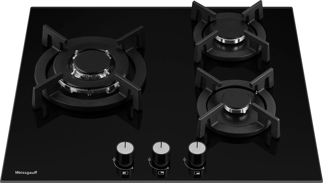 Газовая варочная поверхность Weissgauff HGG 631 BGV черный фото 2