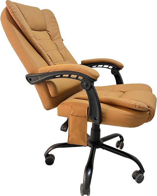 Кресло Cactus с вибромассажем CS-CHR-OC05M-BR бежевый эко.кожа с подголов. крестов. фото 6