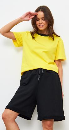 Бермуды черные трехнитка женские фото 1