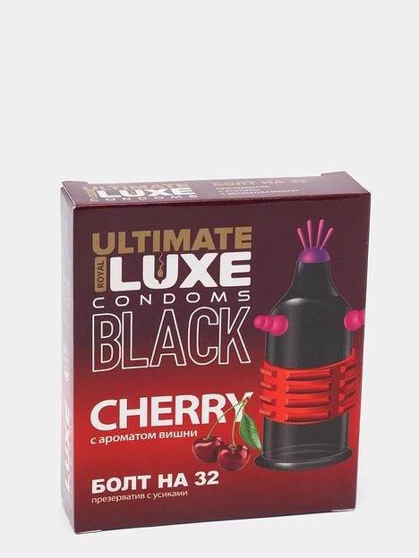 Презервативы Luxe Black Ultimate Болт на 32 (Вишня) 1 шт, опт фото 1