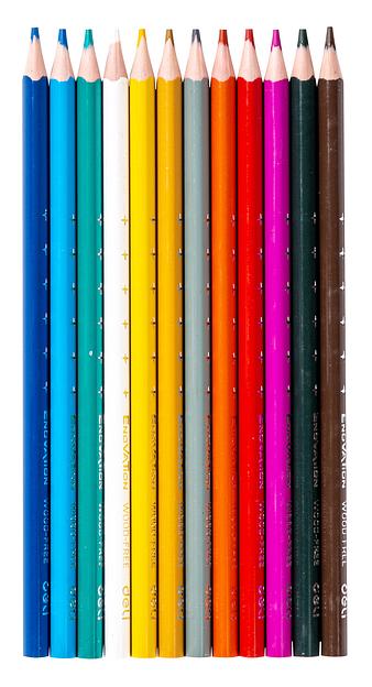 Карандаши цветные Deli EC113-24 Enovation трехгранные пластик 24цв. коробка/европод. (24шт) фото 3