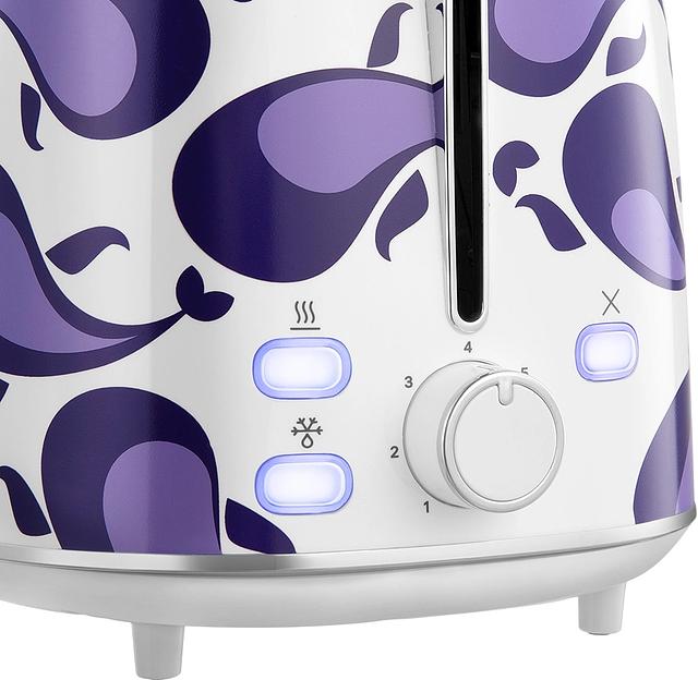Тостер Kitfort КТ-6863 1080Вт белый/фиолетовый фото 3