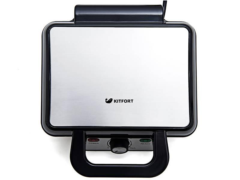 Вафельница Kitfort KT-1620 920Вт серебристый/черный фото 3