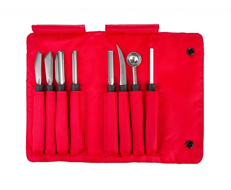 Набор для карвинга 8 пр. нерж. с пластик ручкой Icel /1/ фото 1