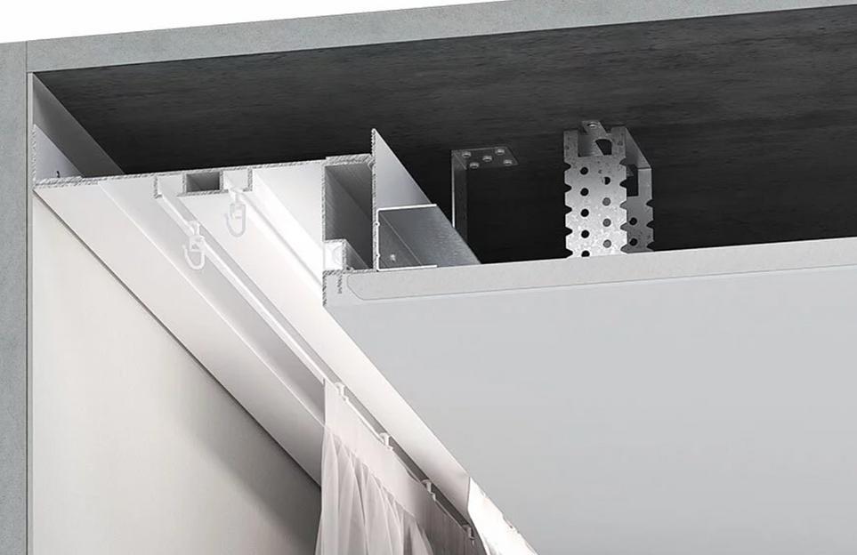 Скрытый карниз FerGipps М 02 с примыканием белый ОПТ фото 1