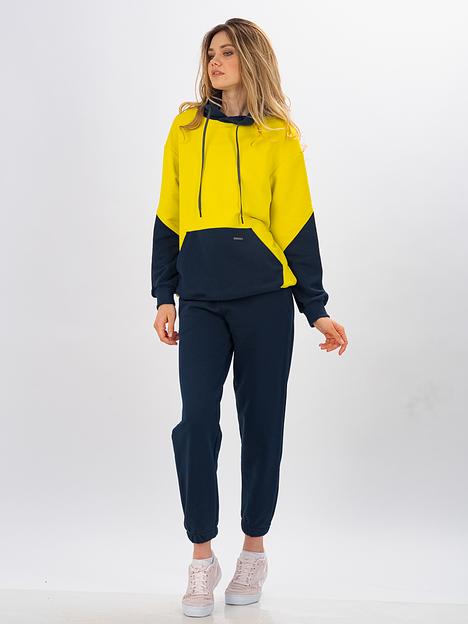 Костюм женский «Геометрия 2», темно-синий/зеленый блеск, опт фото 1