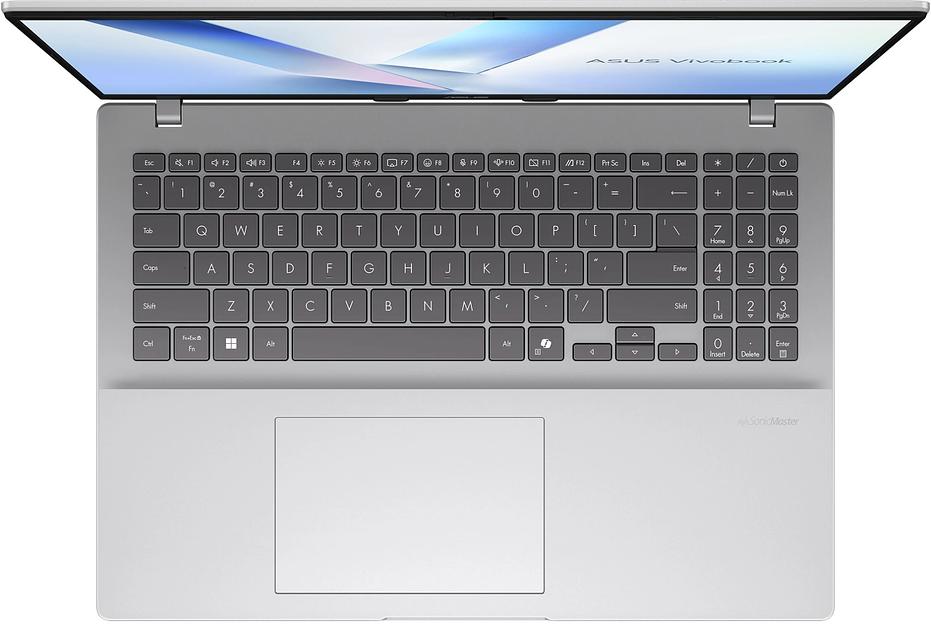 Ноутбук Asus VivoBook 16 M1607KA-MB037 Ryzen AI 5 340 16Gb SSD512Gb AMD Radeon 840M 16" IPS WUXGA (1920x1200) без ОС silver WiFi BT Cam (90NB15F2-M001C0) фото 4