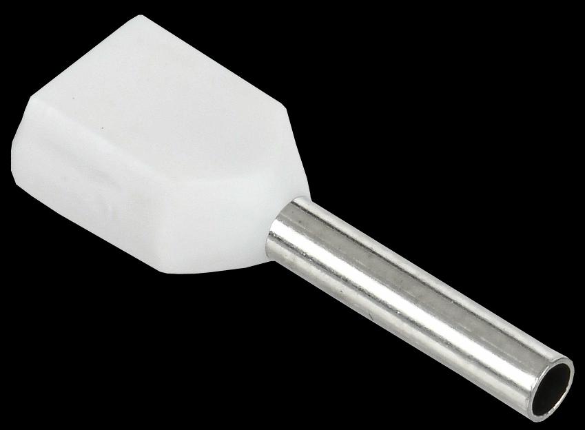 Iek UTE10-4-D2-1-100 Наконечник-гильза НГИ2 0,75-10 (белый, 20шт) ИЭК фото 1