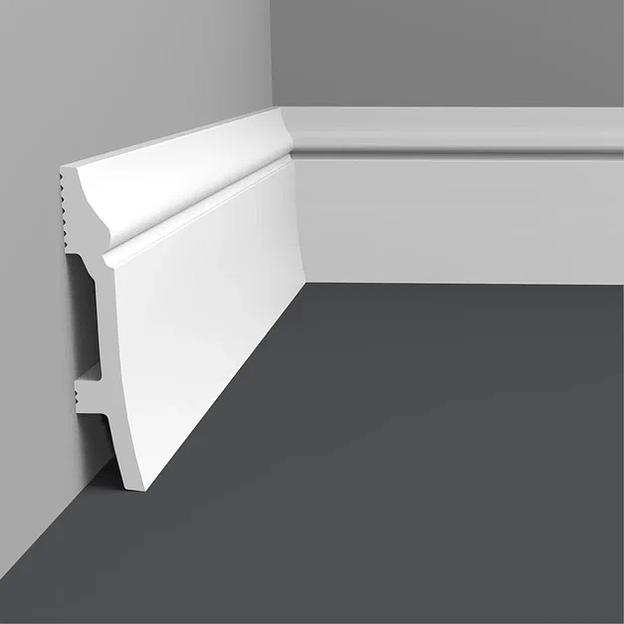 Плинтус напольный Format 10001DF 2000х110х125 мм, белый ОПТ фото 2