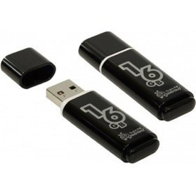 Smartbuy USB Drive 16Gb Glossy series Black SB16GBGS-K фото 1