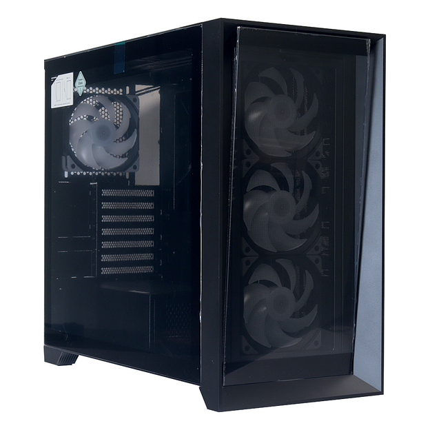 "Lagrange" ATX, Black, FANS: 120mm ARGB: 3 Top + 1 Rear + HUB. Drive bay int: 3x3,5" + 3x2,5". 2xUSB3.0+1xUSB-C, Audio I/O, Up to 14x120mm Fans, GPU up to 425mm, PSU max 270mm, CPU cooler up to 190mm, SPCC 1,0mm metal, 4mm TG side panel фото 5