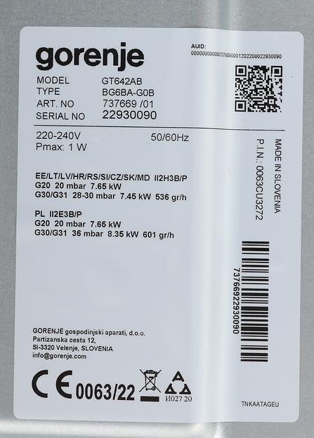 Газовая варочная поверхность Gorenje GT642AB черный фото 9