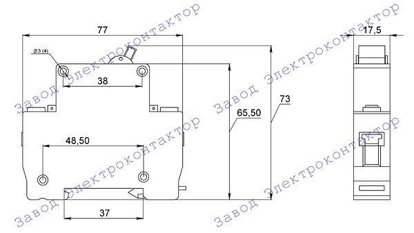 Автоматический выключатель ВА-47-29 1а+2р С фото 2