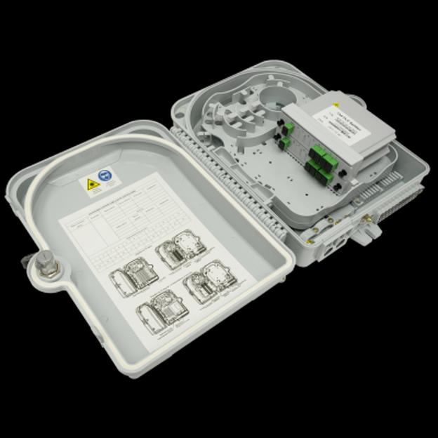 Коробка распределительная оптическая SNR-FTTH-FDB-24A (укомплектованная 2 делителями 1х4) фото 1