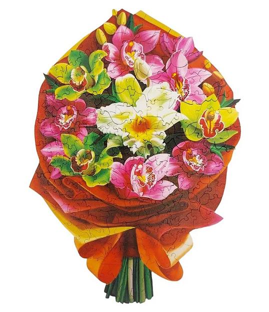 Деревянные пазлы «Орхидея» 21×29 см M (А4) 184 детали фото 1