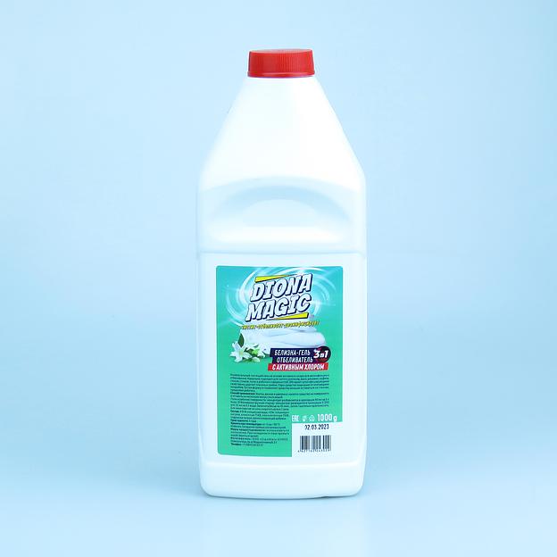 Белизна-гель-отбеливатель 3 в 1 (с активным хлором) Diona Magic 1000 g фото 2
