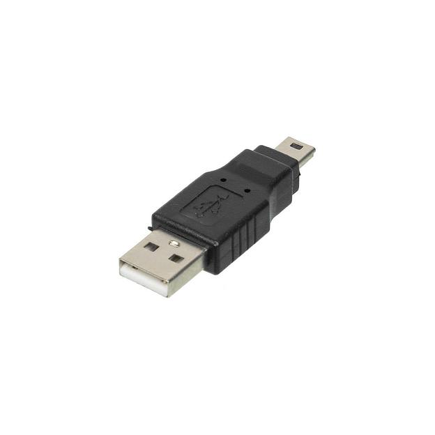 Переходник USB2.0 NingBo mini USB B (m) - USB A(m), белый фото 1