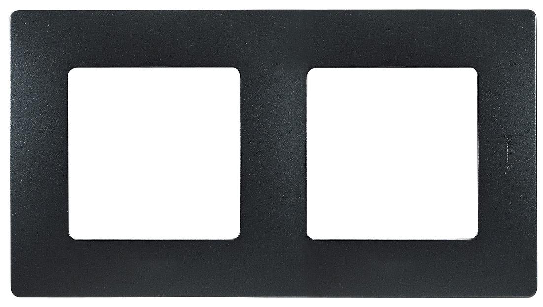 ETIKA Рамка 2поста цвет антрацит Legrand 672582 фото 1