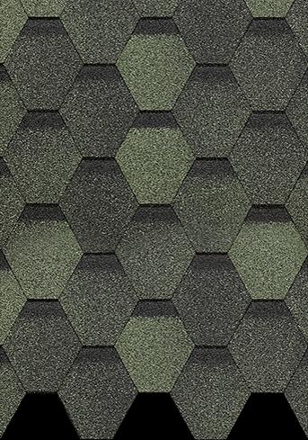 Ламинированная черепица Docke EURASIA ,Шестигранник, Зеленый фото 1