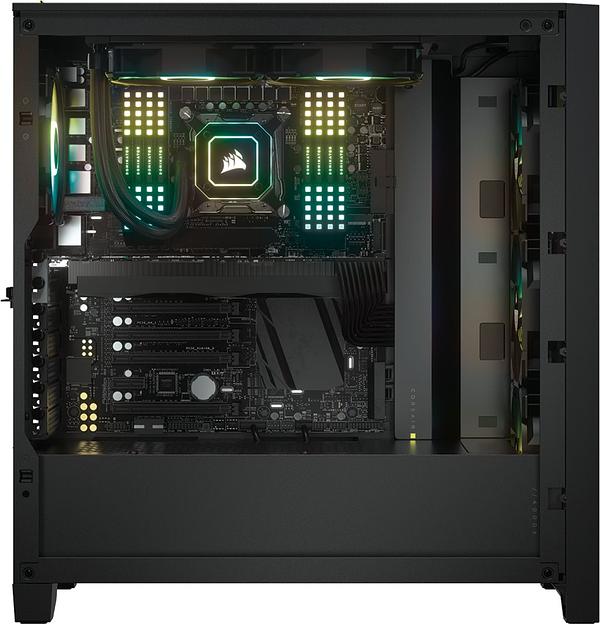 Корпус Corsair iCUE 4000X RGB чёрный без БП ATX 3x120mm 4x140mm 1xUSB3.0 audio bott PSU фото 4