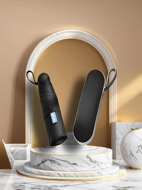 Зонт «Мини» механический, чёрный фото 1