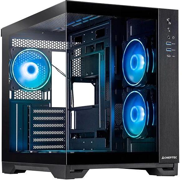Корпус Chieftec Visio черный без БП ATX 2x80mm 4x120mm 2x140mm 1xUSB2.0 2xUSB3.0 audio bott PSU фото 1