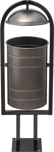 Урна уличная 330х280х980 серебряная фото 1