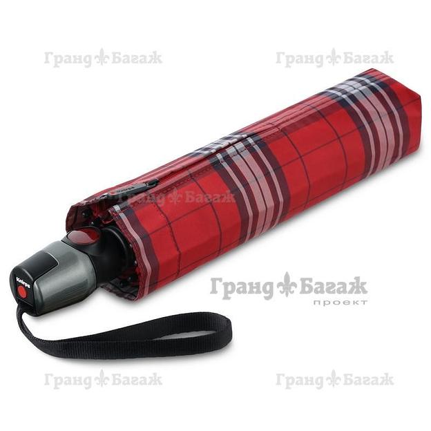 Зонт Knirps автомат T.201 Medium Duomatic CHECK RED AND NAVY 95 3201 5191 фото 2
