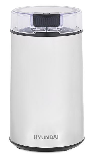 Кофемолка Hyundai HYC-G5261 200Вт сист.помол.:ротац.нож вместим.:60гр серебристый фото 1