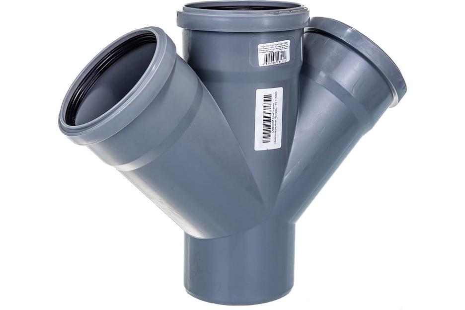 Крестовина канализационная 45 град. 110 фото 3