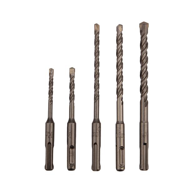 Набор буров по бетону 5-6х110х50мм, 6-8-10х160х100 мм, (упак - 5 шт.) SDS-plus фото 1