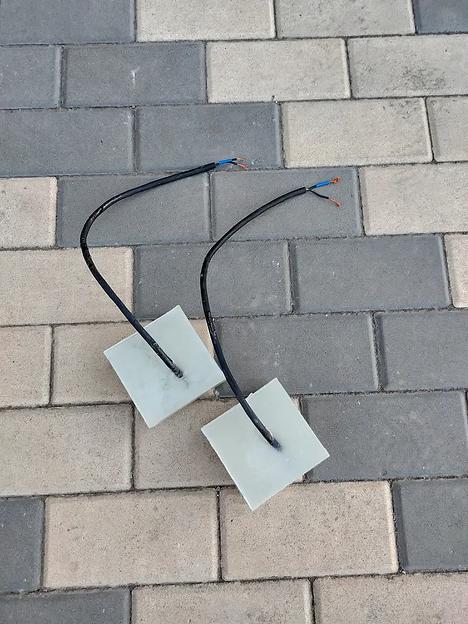 Набор уличных светодиодных Led тротуарных светильников для брусчатки из 2х шт., 100х100 мм, синий фото 7