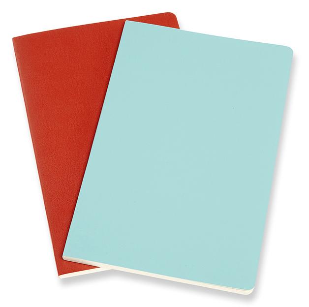 Блокнот Moleskine VOLANT QP721F16B24 Large 130х210мм 96стр. линейка мягкая обложка оранжевый/голубой (2шт) фото 2