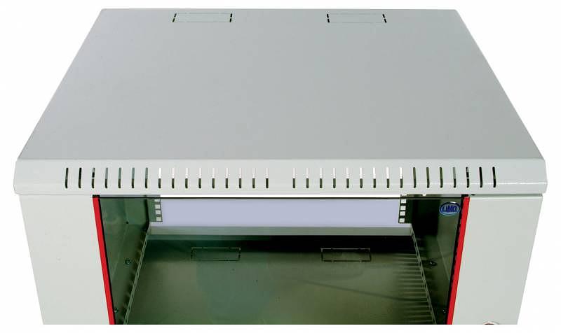 Шкаф коммутационный ЦМО ШРН-Э-9.350 9U 600x350мм пер.дв.стекл несъемн.бок.пан. серый фото 10