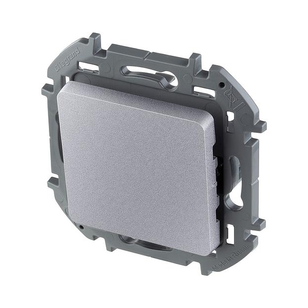 Переключатель одноклавишный Legrand 673652 Inspiria с/у алюминий 673652 фото 1