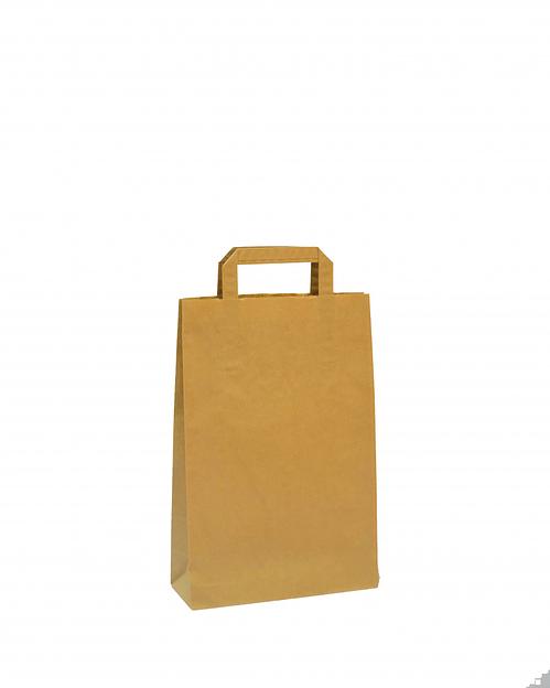 Крафт пакет с плоской ручкой 1 сл. 36х22х9 НМ, Опт фото 1