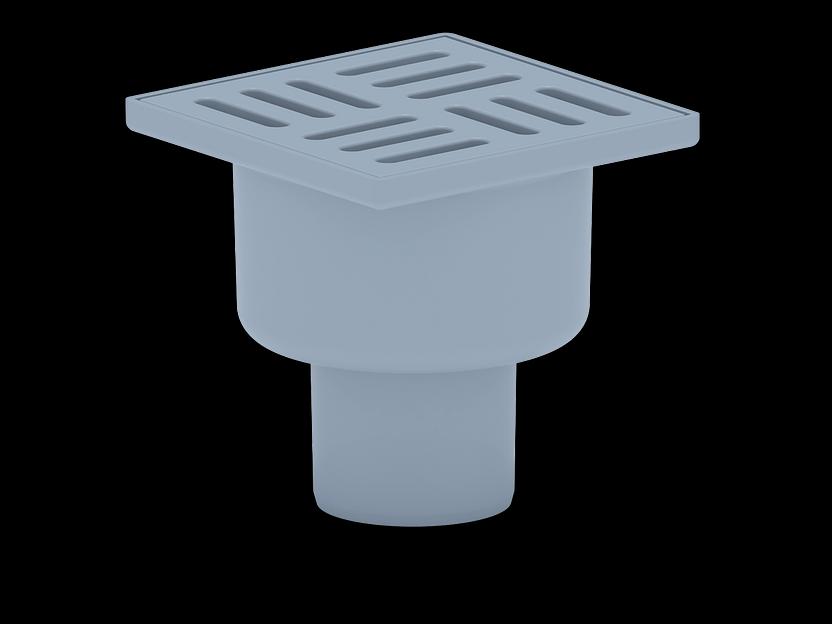 Трап вертикальный выпуск 50 пластиковая решетка 10х10см фото 1