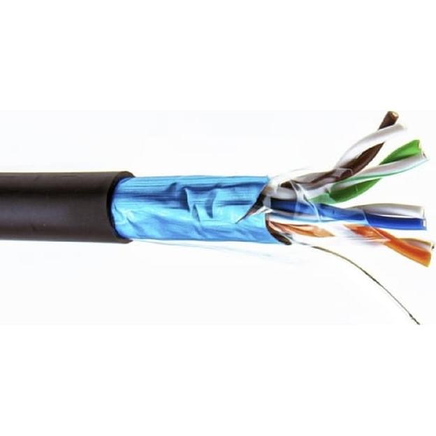 5bites Кабель FS5505-305CPE-M витая пара FTP/SOLID/5E/24AWG/COPPER/PE/BLACK/OUTDOOR/MESSENGER/DRUM/305M фото 1