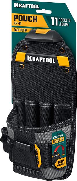 KRAFTOOL KP-11 поясная сумка с быстросъёмным креплением FastClip, 170 х 360 мм (38777) фото 8