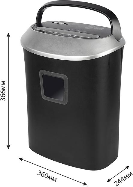 Шредер Cactus CS-SH-P6 черный (секр.P-4) фрагменты 10лист. 21лтр. скрепки скобы пл.карты фото 5