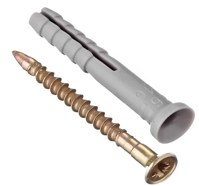 Дюбель гвоздь пластик М6х40, уп. 200 шт, Опт фото 1