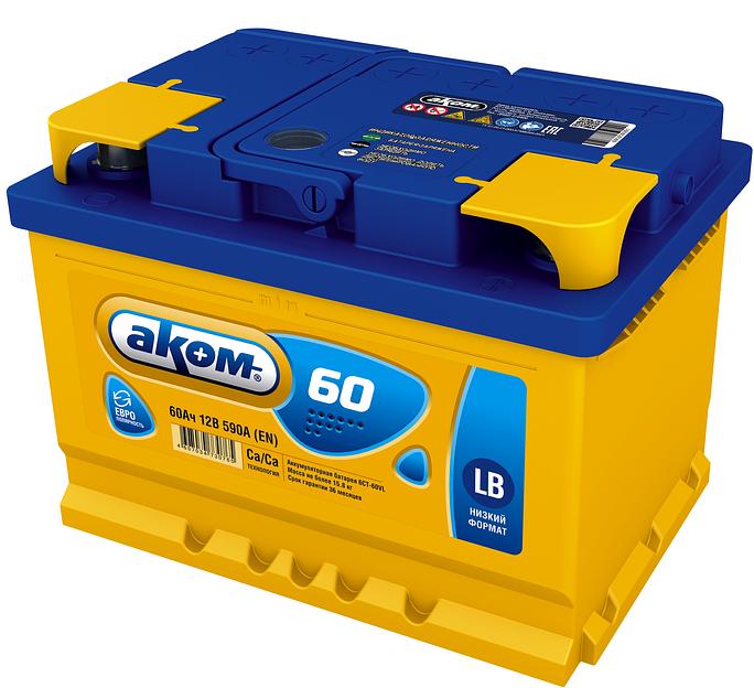 Аккумулятор Аком «6СТ-60 LB Аком euro» фото 1