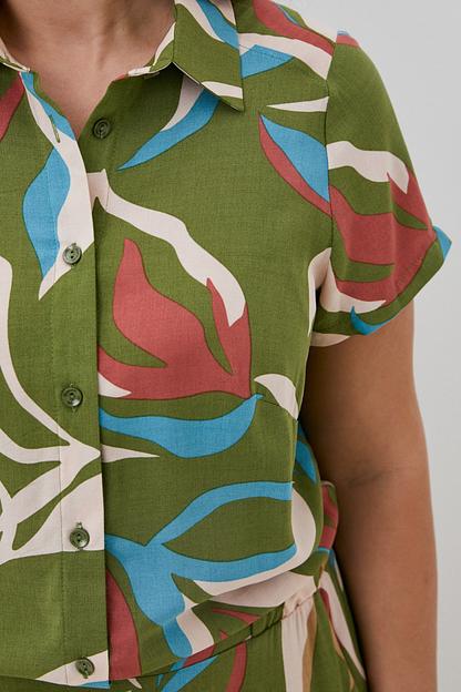 Платье Salma/зелёный принт фото 4