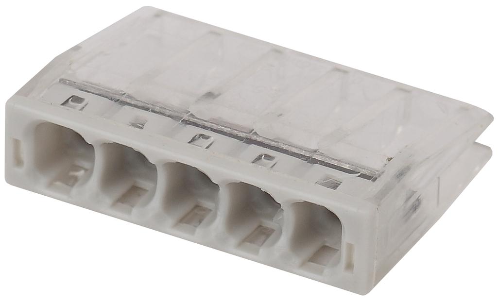 Клемма СМК компактная с пастой серии 245, 5 отверстий, 0,5-2,5 м NO-224-37 фото 1