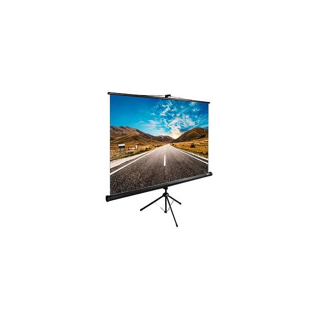 Экран Cactus TriExpert CS-PSTE-160x160-BK, 160х160 см, 1:1, напольный черный фото 1