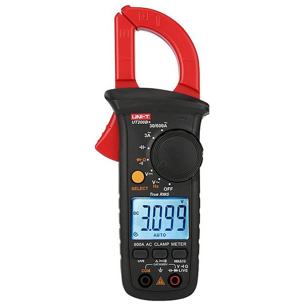 Токоизмерительные клещи UT200B+ переменный ток (600А); Напряжение постоянного/переменного тока (600 В), сопротивление (3 МОм); Емкость фото 1